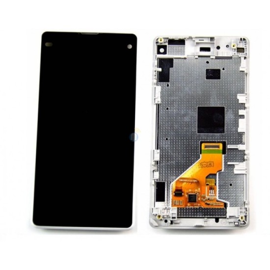 TOUCH+DISPLAY COM FRAME SONY XPERIA Z1 COMPACT Z1 MINI D5503 BRANCO